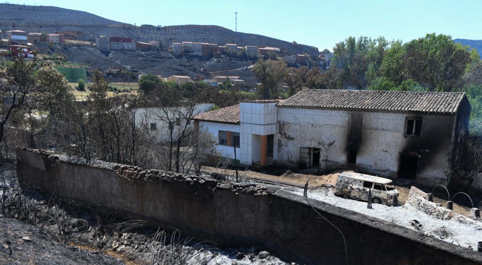 Se declara zona catastrófica el área afectada por el incendio de Ateca (Zaragoza).